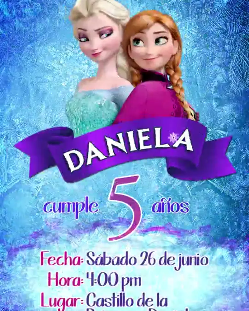 Invitación de Frozen en video — Artivy Party