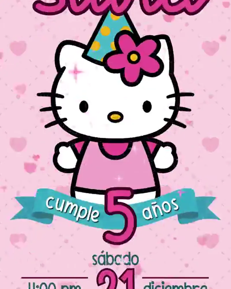 Invitación de Hello Kitty en video — Versión 2