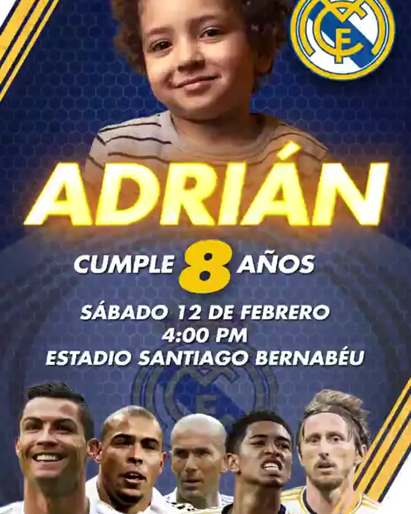 Invitación del Real Madrid en video — Artivy Party