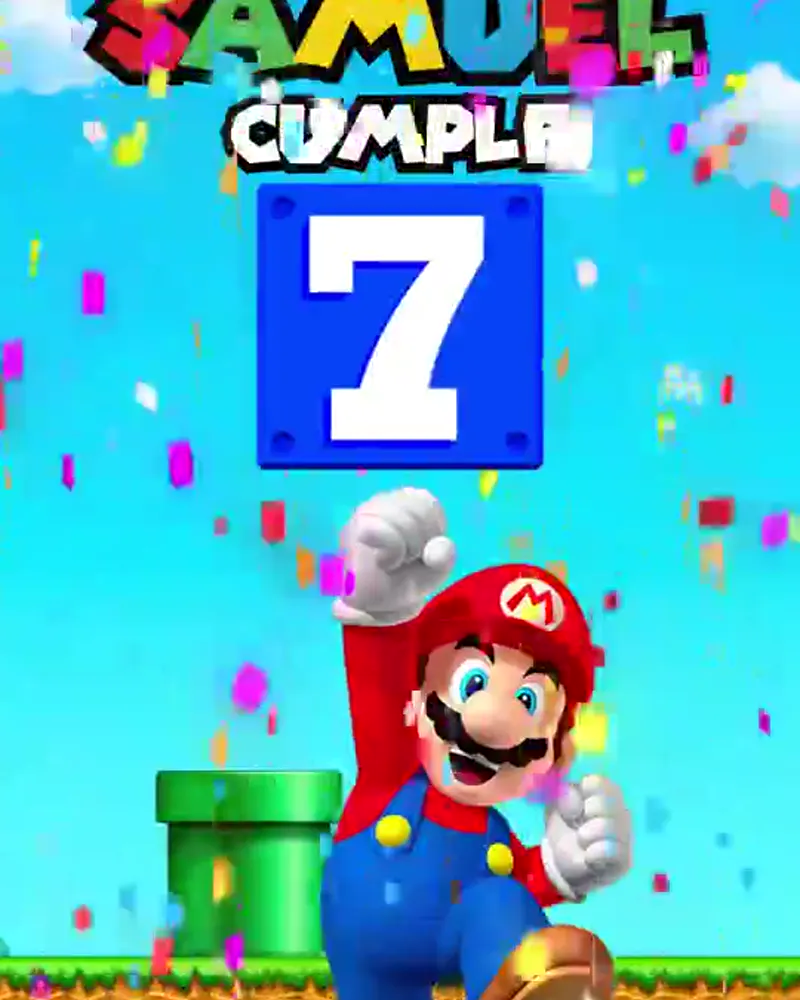 Invitación de Mario Bros en video — Versión 2