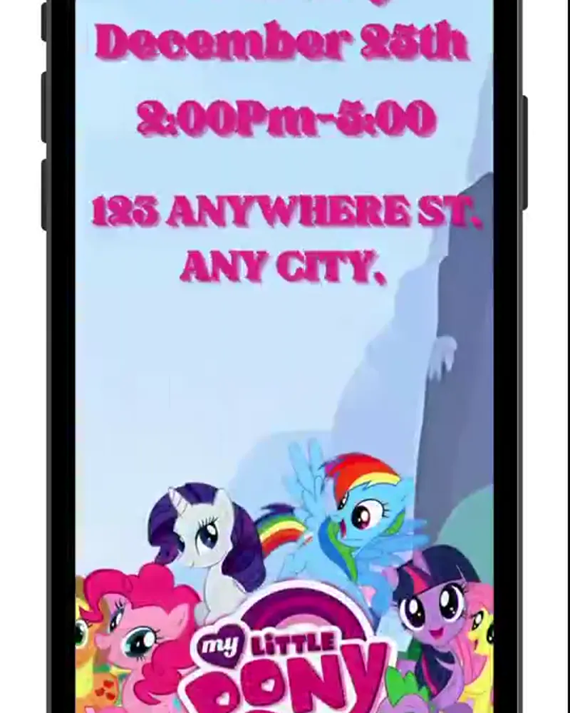 Invitación de My Little Pony en video — Artivy Party