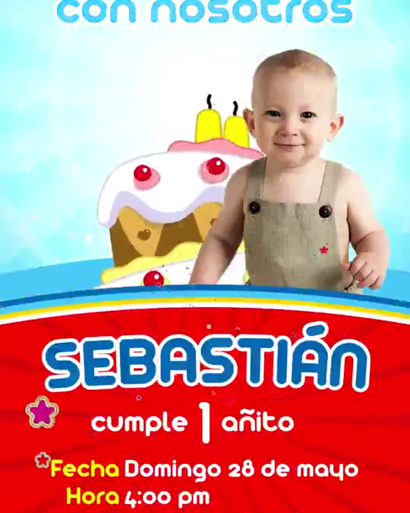 Invitación de Plim Plim en video — Payaso — Versión 1