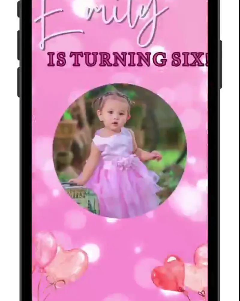 Invitación de Princesas en video — Princesa rosa