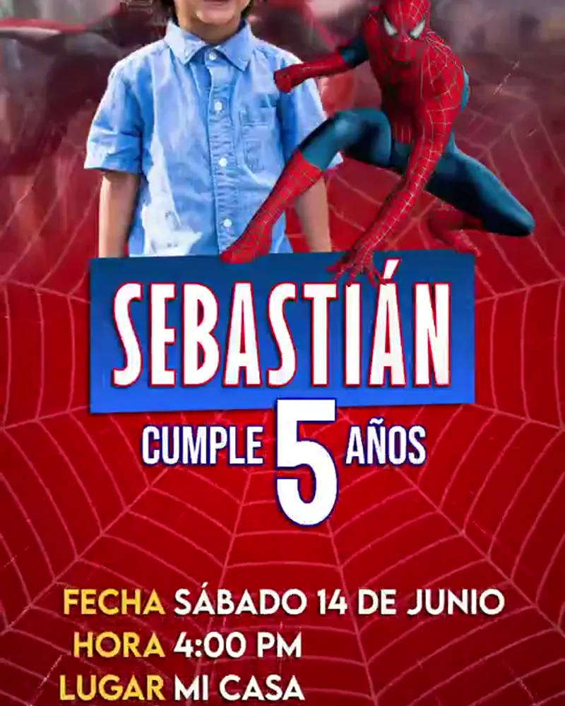 Invitación de Spider-Man en video — Artivy Party