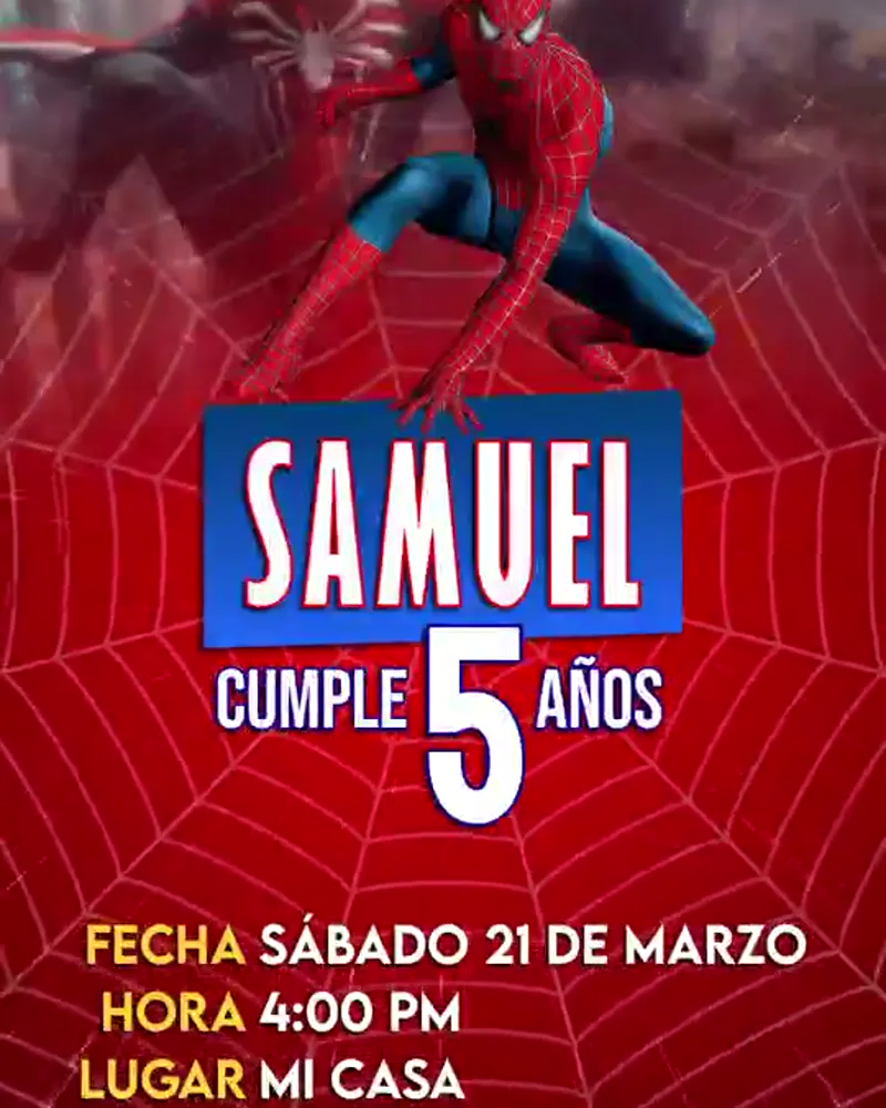 Invitación de Spider-Man en video — Versión 2
