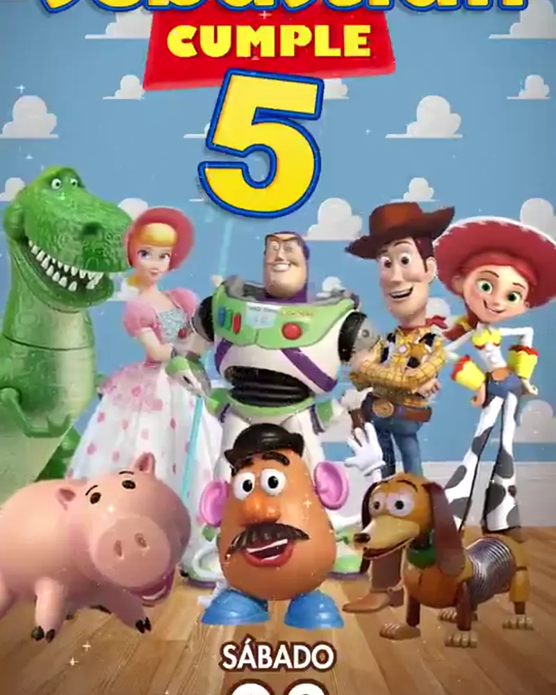 Invitación de Toy Story en video — Versión 2