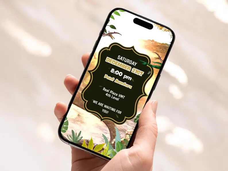 Invitación de dinosaurios en video — foto 4