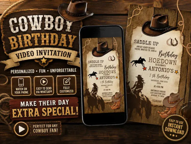 Invitación vaquera / western en video — foto 3