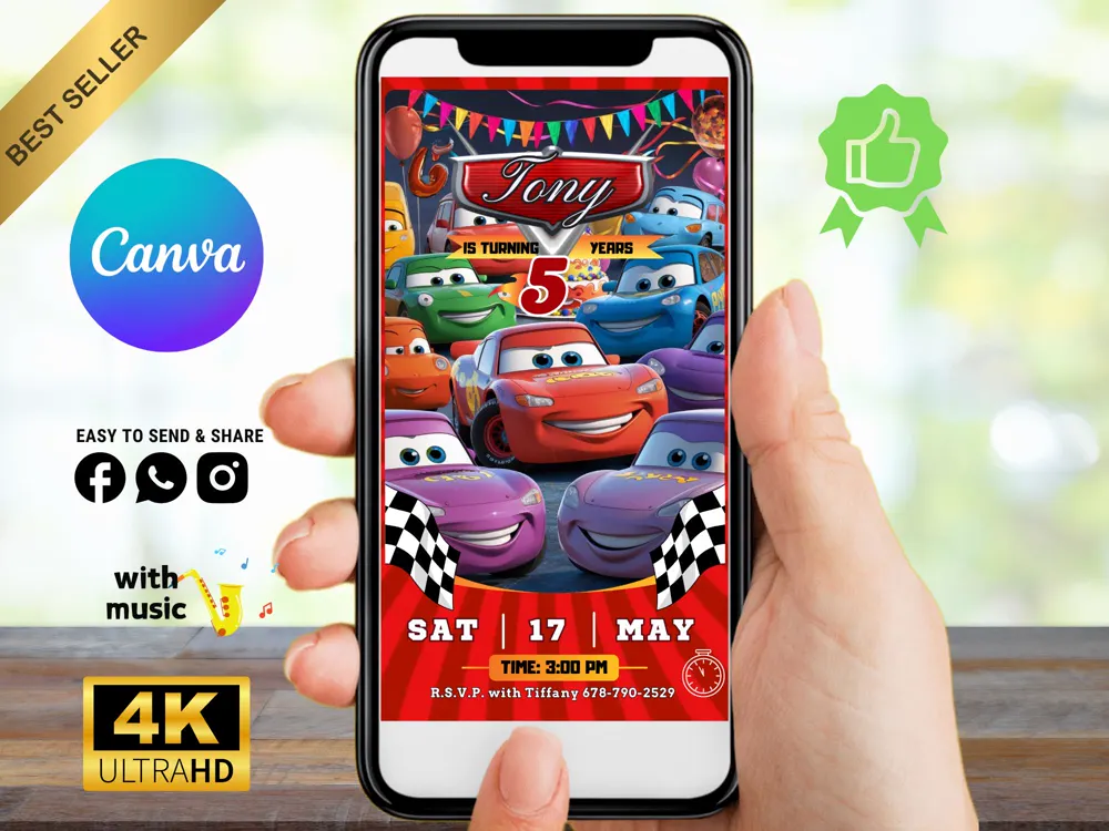 Invitación de Cars en video — foto 3